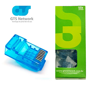 Conector Rj45 Gts Network Azul- 20Un