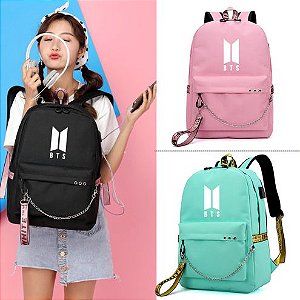 Mochila bts com carregador Outlet