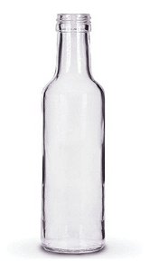 GARRAFA DE VIDRO CILINDRICA 250 ML | 10 UN