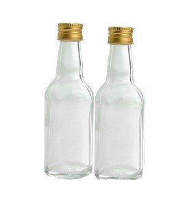 MINI GARRAFA DE VIDRO 50 ML FECHAMENTO ROSCA