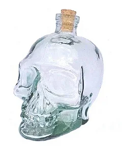 30 UN. GARRAFA DE VIDRO CAVEIRA 750 ML COM ROLHA CORTIÇA