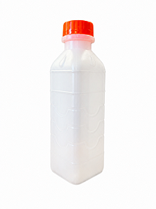 50 UN. FRASCO LEITOSO 500 ML COM TAMPA LARANJA
