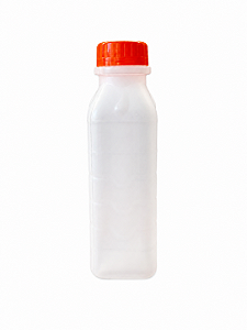 300 UN. FRASCO LEITOSO 300 ML COM TAMPA LARANJA