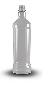 612 UN. GARRAFA PET 1 LITRO MODELO VODKA COM TAMPA