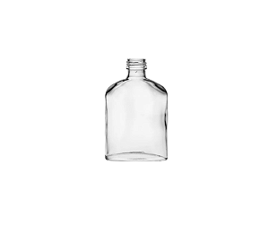 10 UN. GARRAFA DE VIDRO DE BOLSO 180 ML FECHAMENTO ROSCA E LACRE TRANSPARENTE
