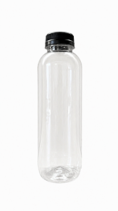 180 UN. FRASCO TRANSPARENTE CILINDRICO 500 ML COM TAMPA