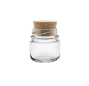 216 UN. POTE DE VIDRO 40 ML COM ROLHA CORTIÇA