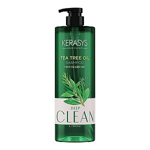 Shampoo Kerasys Tea Tree Oil 1L – Controle de Oleosidade e Fortalecimento