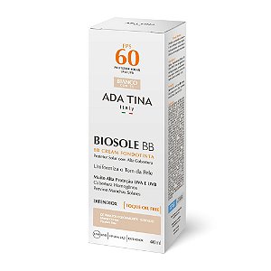 Biosole BB Cream com FPS60 - 12hs de proteção | Cor Bianco 15 - Toque seco e alta cobertura -  Ada Tina