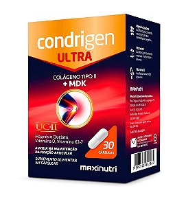 Condrigen Ultra (Colágeno UC-II + Vitaminas MDK) 30 cápsulas - Maxinutri