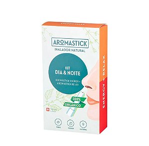 Kit Inalador Natural Dia e Noite - Aromastick Energy + Aromastick Relax - Aromastick