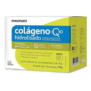 Colágeno 2 em 1 Hidrolisado Verisol com CO Q10 Sabor Limão Siciliano - Maxinutri