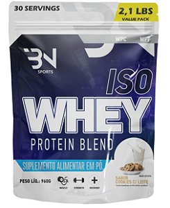 Iso Whey Protein Blend 960G Cookies com Leite - BN SPORTS