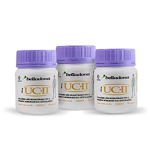 Kit com 3 Colágeno UC 2 - 40mg - 30 cápsulas