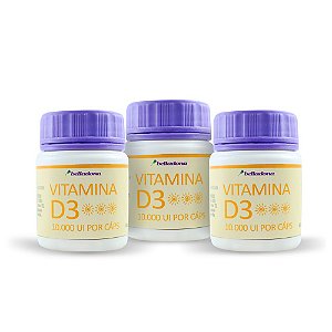 Kit com 3 Vitamina D (Vitamina D3) 10.000 UI - 60 doses