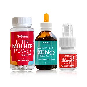 Suplementos para Mulheres: Kit Nutri Mulher Power + Composto Zen + Bye Bye Formiguinha