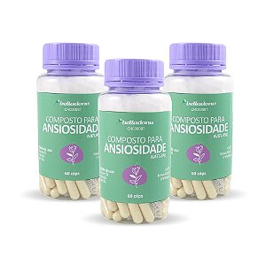 Kit 3 Compostos Ansioliticos com 5-HTP 60 cápsulas - Belladona