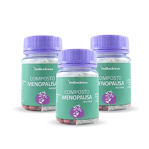 Kit com 3 Compostos Fitoterápico para Menopausa 60 cápsulas - Belladona