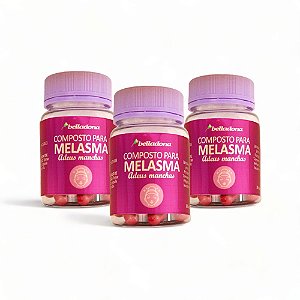 Kit com 3 Composto Antioxidantes para Melasma com Fotoprotetor oral - 30 cápsulas