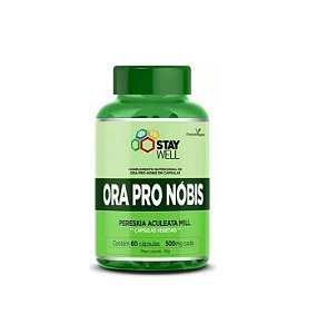 Ora-pro-nóbis 500mg 60 cáps | STAY WELL