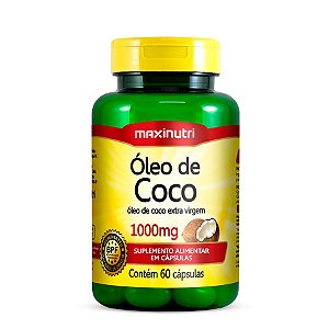 Óleo de Coco Extra Virgem 1000mg - 60 cáps - Maxinutri