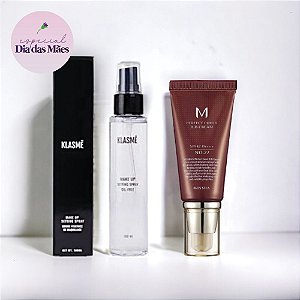 Mãe MakeUp 3 - BBCream Perfect Cover 50ml - Cor Golden Beige No.31 - Missha + Spray Fixador de Maquiagem - KLASME