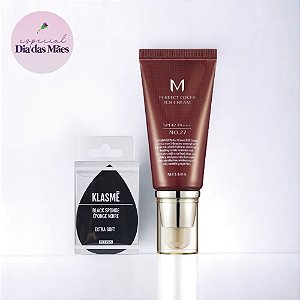 Mãe MakeUp 2 - BBCream Perfect Cover 50ml - Cor Beige No.29 - Missha + Black Sponge Extra Soft Antifúngica-  KLASME