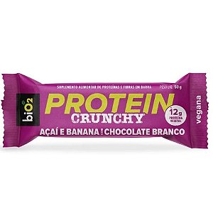 Barra 12g de Proteína Crunchy | Açai, Banana EChocolate Branco 50g - biO2