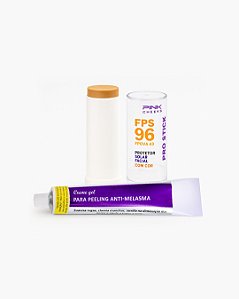 Kit Renova & Protege – Creme Gel Anti-Melasma Belladona + Protetor Solar FPS96 ProStick 50 Pink Cheeks