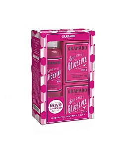 Kit 1 Sabonete Líquido + 2 Barras de Glicerina Rosa – Granado