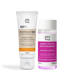 Protetor Solar Biosole BB Cream FPS60 - Cor: Miele 35 40ml + Loção Berry Fruits 100ml - Ada Tina