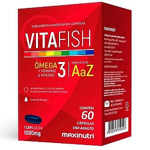 Vitafish Ômega 3 + Vitaminas & Minerais A-Z 1g - 60Cps Maxinutri