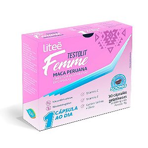 Testolit Femme 500MG Maca Peruana por cápsula - 30 Cápsulas Gelatinosas - Liteé