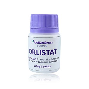 Orlistat 120mg - Combate a absorção de gordura no intestino - 60 cápsulas