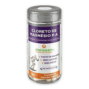 Suplemento Alimentar Cloreto de magnésio P.A - MEISSEN 60 caps