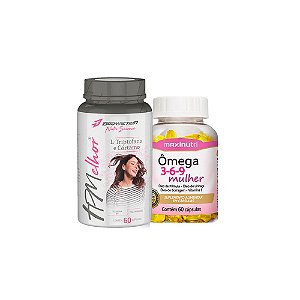 Kit semana da Mulher - Composto TPM melhor + Ômega 3-6-9 - Maxnutri e Bodyaction