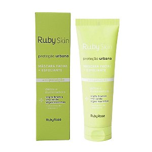 MÁSCARA FACIAL + ESFOLIANTE ANTIPOLUIÇÃO PROTEÇÃO URBANA HB-407 - RUBY SKIN