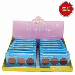 BOX - PALETA DE CONTORNO FACIAL PHÁLLEBEAUTY C/ 16 PEÇAS - PRINCESA PODEROSA