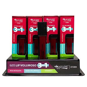 BOX - GLOSS LIP VOLUMOSO MAX LOVE 3 EM 1 C/ 32 PEÇAS - COR  306