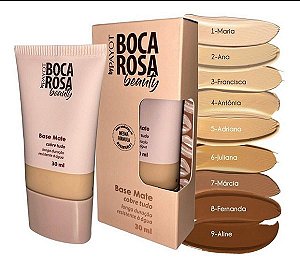 BASE MATTE BOCA ROSA BEAUTY BY - CORES