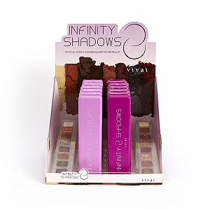 BOX - PALETA C/8 SOMBRAS MATTE INFINITY SHADOWS VIVAI - 4014.9.1 - C/12 PÇS