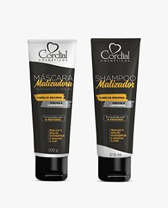 KIT: SHAMPOO MATIZADOR + MÁSCARA MATIZADORA CORDIAL COSMÉTICOS - CABELOS ESCUROS