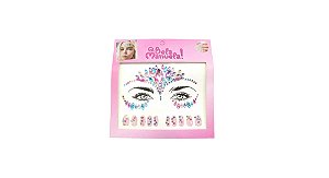 BOX - CARTELA DE PÉROLA ADESIVA FACE STICKER QBELA MANUELA - QBM783 - FORMATOS VARIADOS - C/12 PÇS.