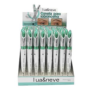 BOX - CANETA DE SOBRANCELHAS 4 PONTAS LUA E NEVE - LN02251 C/ 48 PÇS