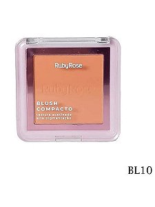 BLUSH COMPACTO TEXTURA ACETINADA RUBY ROSE HB-861 - COR 01 LB-10