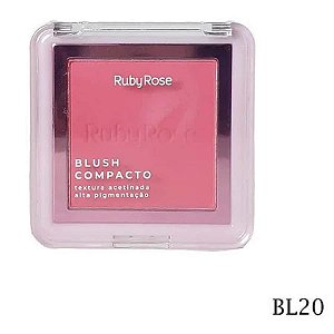 BLUSH COMPACTO TEXTURA ACETINADA RUBY ROSE HB-861 - COR 02 LB20