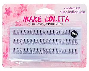 CARTELA DE CÍLIOS POSTÍÇIOS TUFINHOS - MAKE LOLITA 12MM -ML257