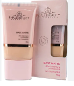 BOX - BASE MATTE ALTA COBERTURA PHÁLLEBEAUTY PH0588 - C/ 12 PEÇAS COR 03