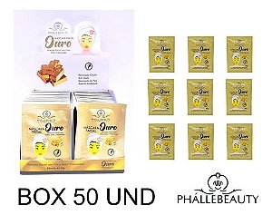 BOX - MÁSCARA FACIAL SACHE PHÁLLEBEAUTY C/ 50 PEÇAS - OURO