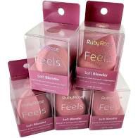 BOX - ESPONJA SOFT BLENDER FEEL RUBY ROSE - HB-S01 - C/ 8 PEÇAS